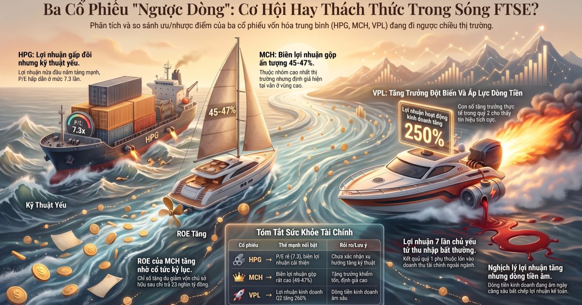 Series 29 cổ phiếu FTSE GEIS — Kỳ 3: HPG, MCH & VPL ba cổ phiếu ngược dòng