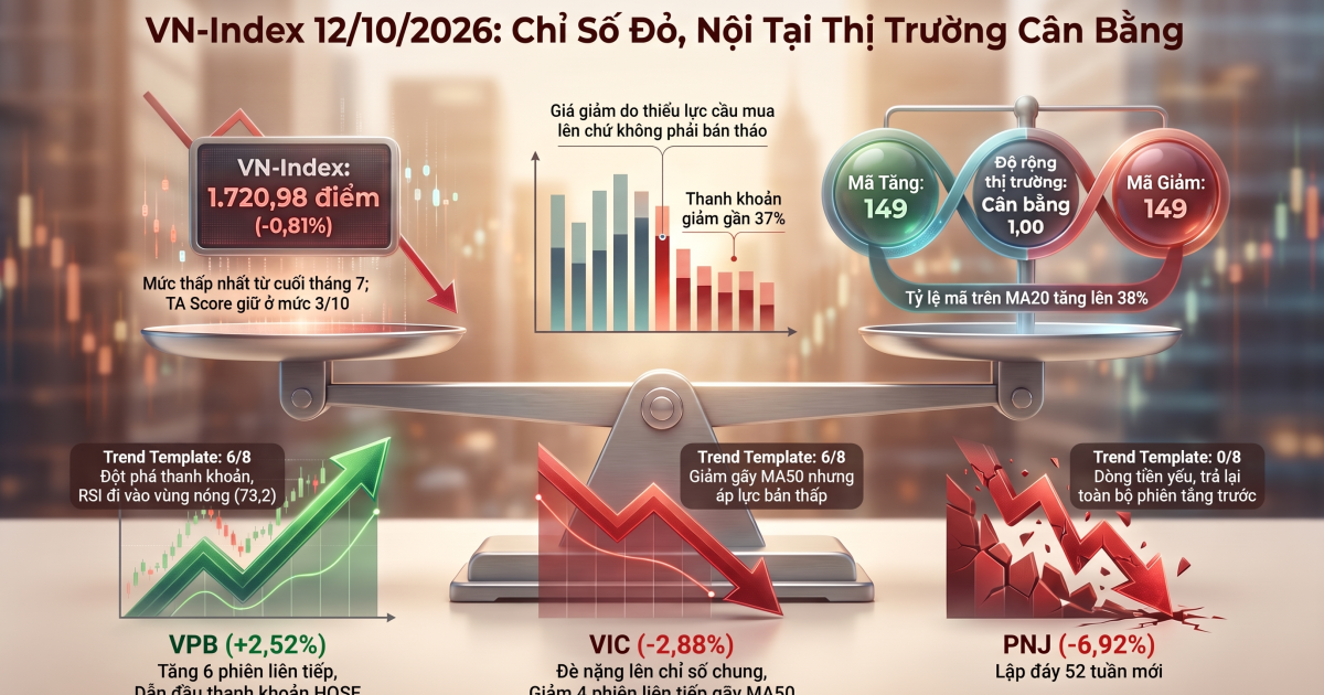 phân tích vn index 12 10 2026